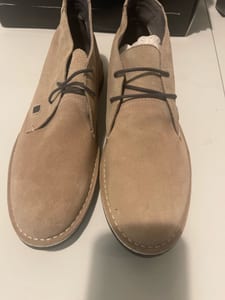 Herren Wildleder Desert Boots – Beige, Schnürung – Größe 41