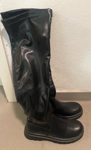 Damen Overknees Plateau Stiefel Neu mit Karton – Größe 39 – Schwarz – Bild 2 von 5