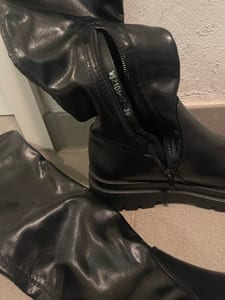 Damen Overknees Plateau Stiefel Neu mit Karton – Größe 39 – Schwarz – Bild 3 von 5