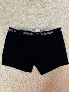 Herren Boxershorts schwarz mit Logobund – Größe XXL
