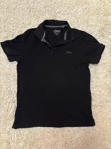 Schwarzes Poloshirt Herren – Kurzarm – Größe S