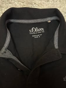 Schwarzes Poloshirt Herren – Kurzarm – Größe S – Bild 2 von 3