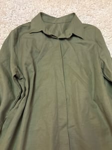 Damen Hemdkleid in Khaki, lange Ärmel – Größe M/L – Grün – Bild 3 von 4