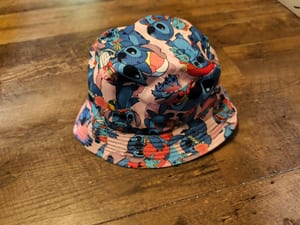 Damen Bucket Hat mit Stitch-Motiven – Fischerhut – Einheitsgröße – Rosa