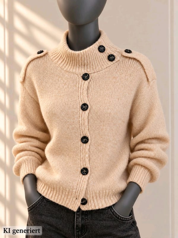 Damen oversized Cardigan Creme / 40 & 42 - ungetragen – Größe XL – Beige