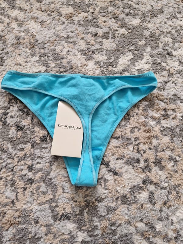 Damen String Emporio Armani Größe M – Blau – Bild 2 von 4