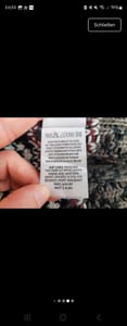 Damen Offene Strickjacke mit Ethno-Muster und Fransen Gr. XS – Creme/Schwarz – Bild 7 von 8