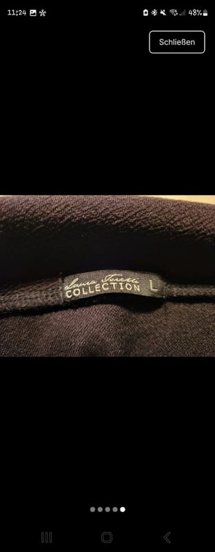 Damen Schwarzer offener Blazer mit Stehkragen und Taschen Laura Tocelli Gr. L schwarz – Bild 5 von 5