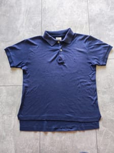 Herren Dunkelblaues Polo-Shirt mit Knopfleiste – Größe M