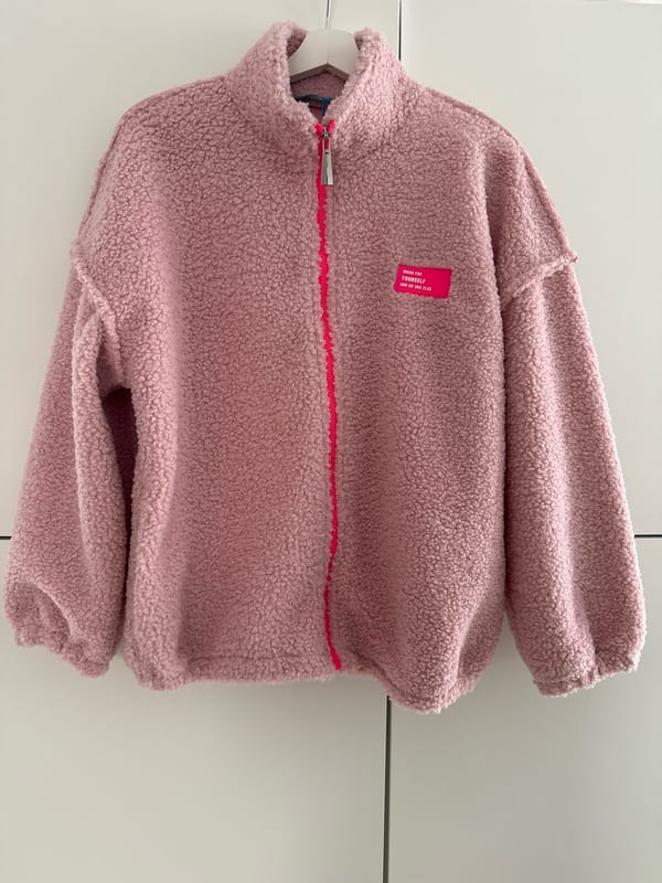 Teddy Jacke Damen rosa tippet – Einheitsgröße
