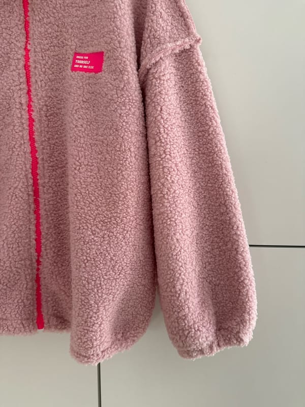 Teddy Jacke Damen rosa tippet – Einheitsgröße – Bild 2 von 4