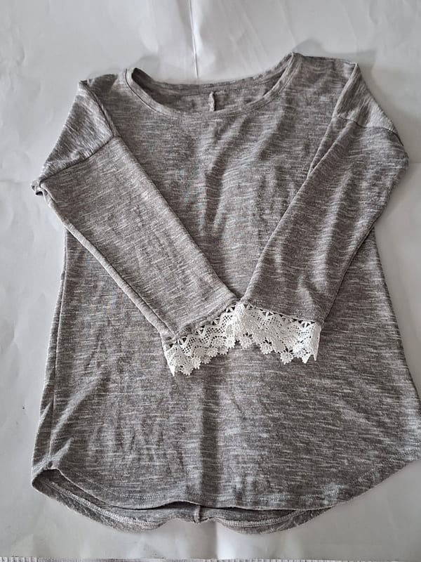 Damen Pullover long-sleeved T-shirt grau Herbst Business Freizeit – Größe 36 – Grau/Schwarz – Bild 7 von 7