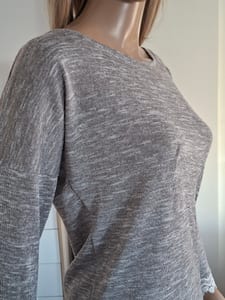 Damen Pullover long-sleeved T-shirt grau Herbst Business Freizeit – Größe 36 – Grau/Schwarz – Bild 5 von 7