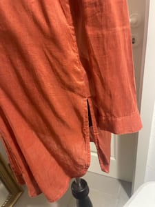 Damen Lange Bluse Leinen – Größe 36 – Terrakotta – Bild 4 von 5