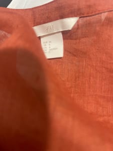 Damen Lange Bluse Leinen – Größe 36 – Terrakotta – Bild 5 von 5