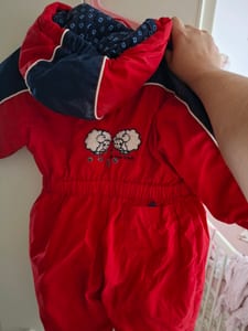 Baby Schneeanzug rot gr 80 – Bild 2 von 5