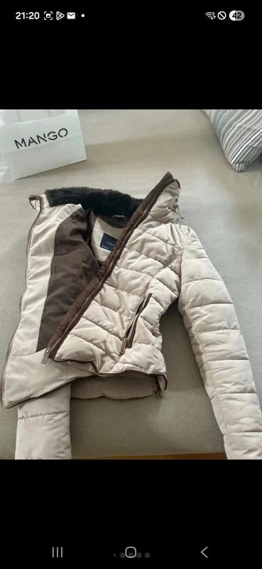 Damen Tolle Winterjacke neuwertig beige von Zara – Größe 34 – Bild 12 von 12