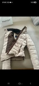 Damen Tolle Winterjacke neuwertig beige von Zara – Größe 34 – Bild 12 von 12