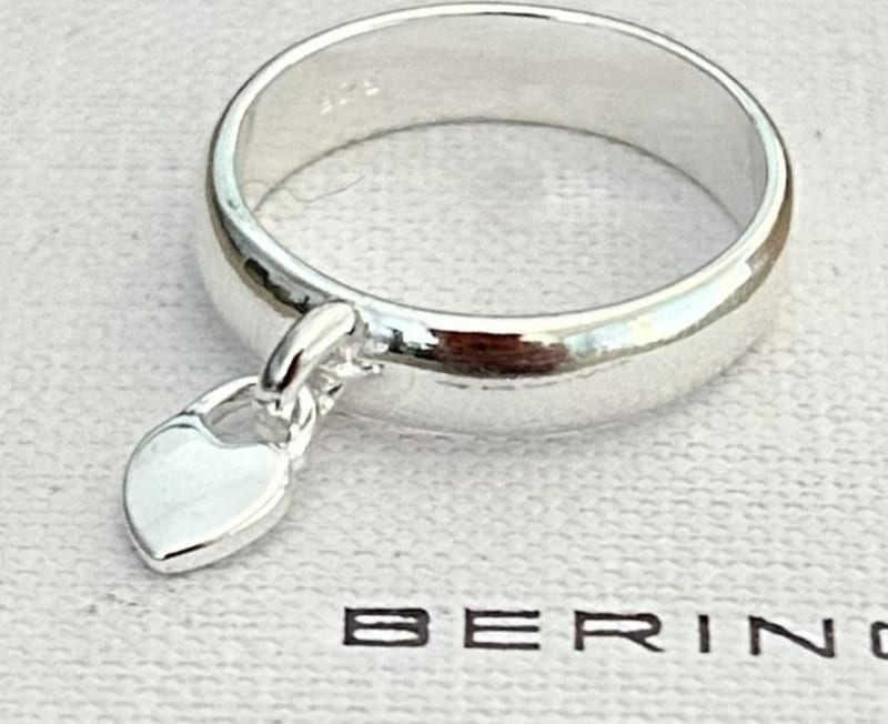 Damen Ring mit Herzanhänger echt Silber – Bild 8 von 9