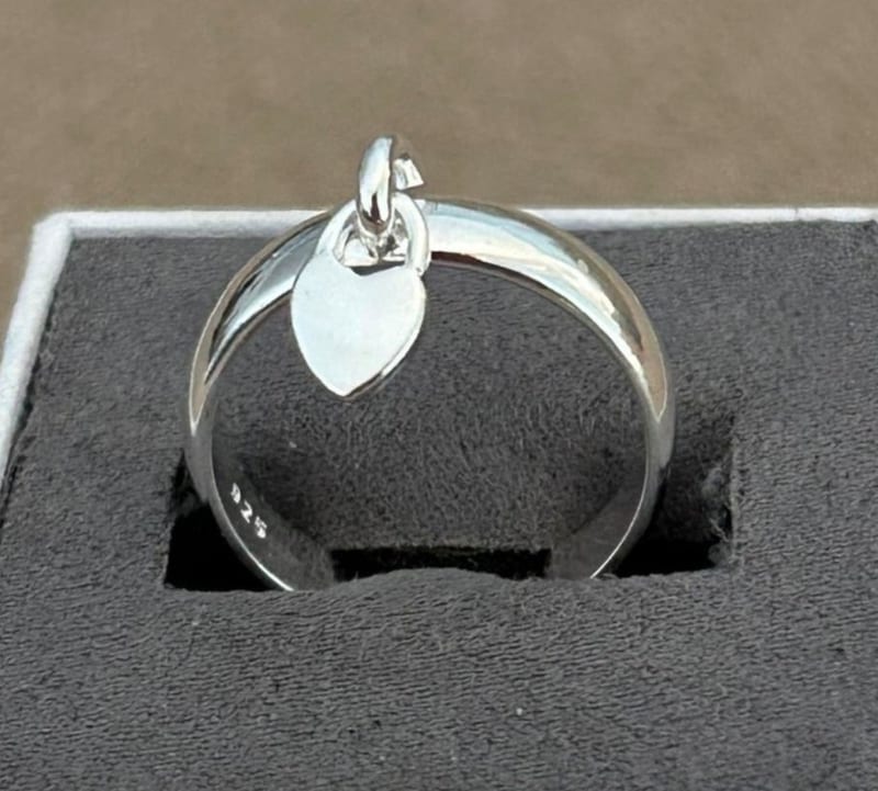Damen Ring mit Herzanhänger echt Silber – Bild 6 von 9