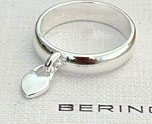 Damen Ring mit Herzanhänger echt Silber – Bild 8 von 9