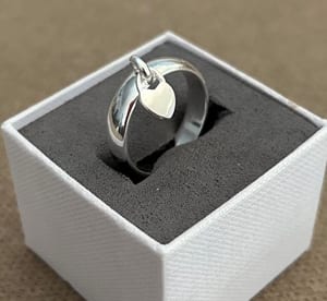 Damen Ring mit Herzanhänger echt Silber – Bild 3 von 9