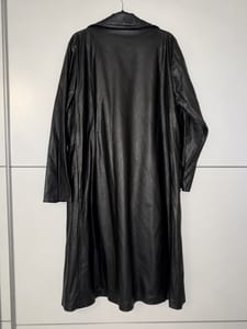 Damen Leder Mantel schwarz – Größe M/L – Bild 3 von 3