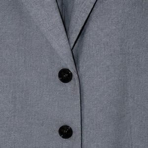 Damen Blau/Grauer Blazer mit Knöpfen – Größe L – Bild 2 von 2