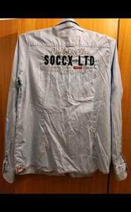 Herren Hellblaue Langarmhemd mit Stickerei am Brustbereich Soccx Hemd Gr. XXL – Bild 3 von 7