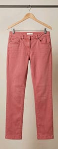 Damenhose Altrosa Slim Fit mit Reißverschluss am Saum Modern Jeans Hose ca Gr.34