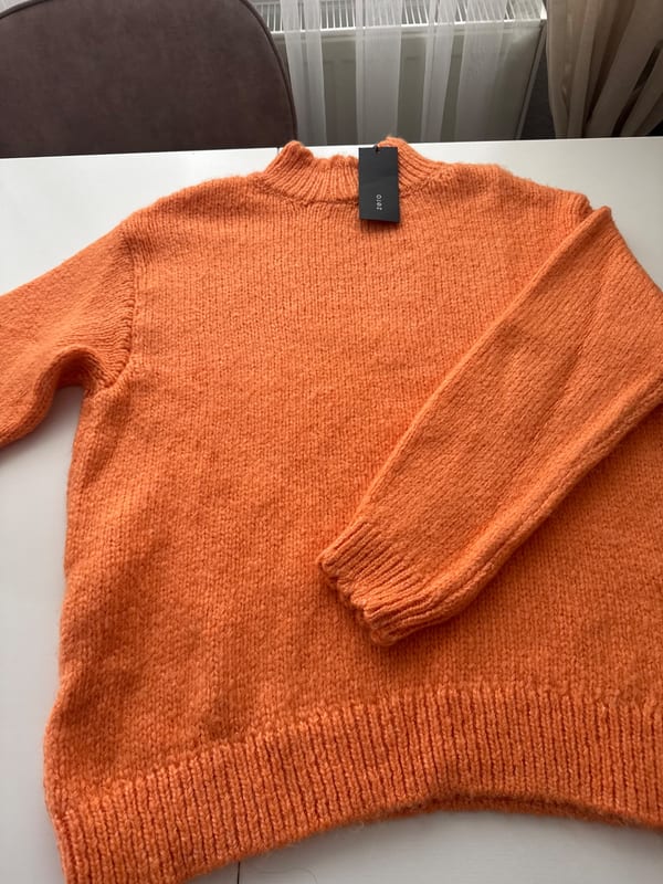 Damen Zero Strickpullover Neu! Gr. 44 – Orange – Bild 3 von 12