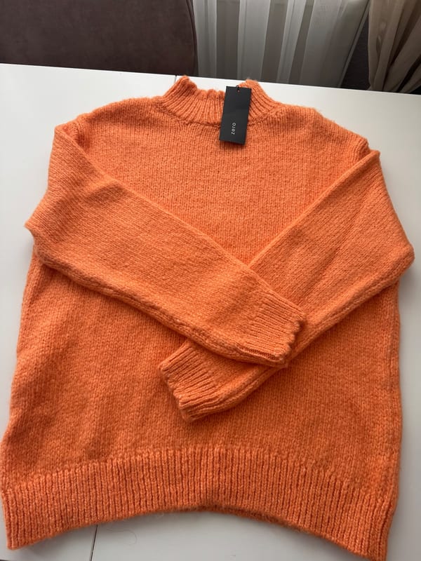 Damen Zero Strickpullover Neu! Gr. 44 – Orange – Bild 8 von 12