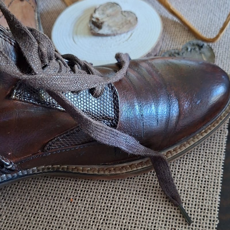 Herrenschuh 41 braun Boots Knöchelhoch Reißverschluss Schnürung Herbst – Größe 41 – Bild 6 von 12