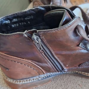 Herrenschuh 41 braun Boots Knöchelhoch Reißverschluss Schnürung Herbst – Größe 41 – Bild 5 von 12