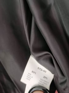 Damen Langer schwarzer Wollmantel mit Kapuze – Größe 42 – Bild 4 von 6