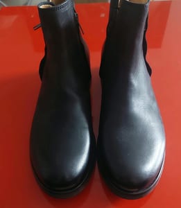 Neu Sansibar Herren Stiefelette Leder Schwarz EU 43 mit Reißverschluss – Größe 43