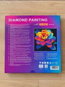 AVEC Diamond Painting Neon Blumen 30x30 cm – Neu – Bild 2 von 2