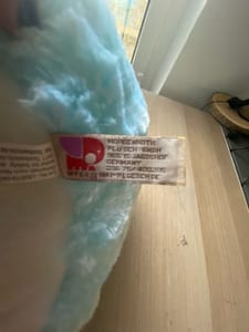 Plüsch-Hamster hellblau mit Herz – Kuscheltier – Bild 5 von 5