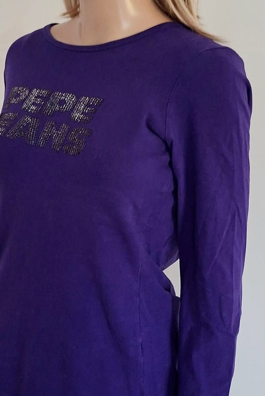 Pepe Jeans longsleeve Damen Teeanger lila Stretch figurbetont Größe 38/M – Lia – Bild 3 von 8