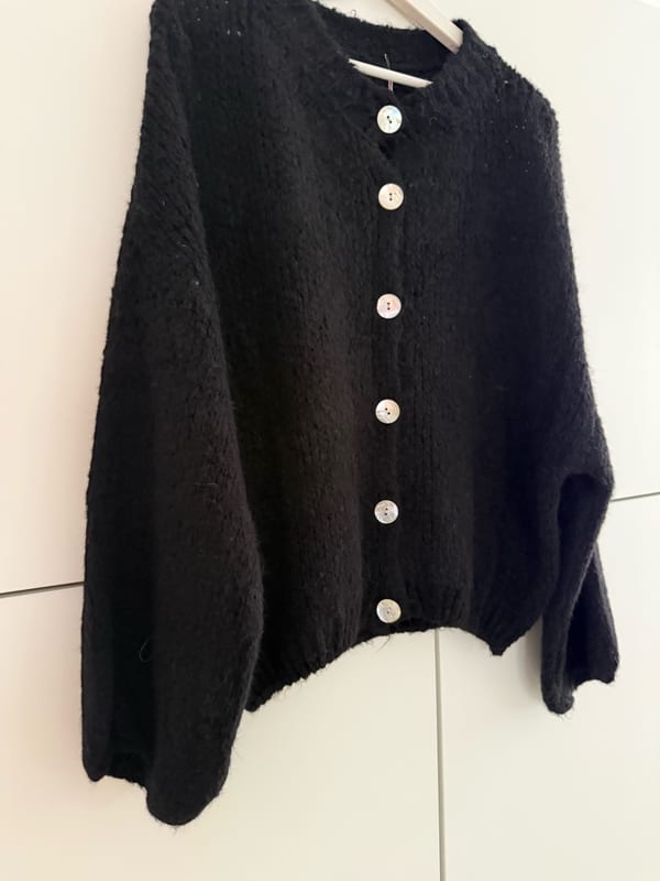 schwarzer Cardigan Damen – Einheitsgröße – Bild 3 von 3