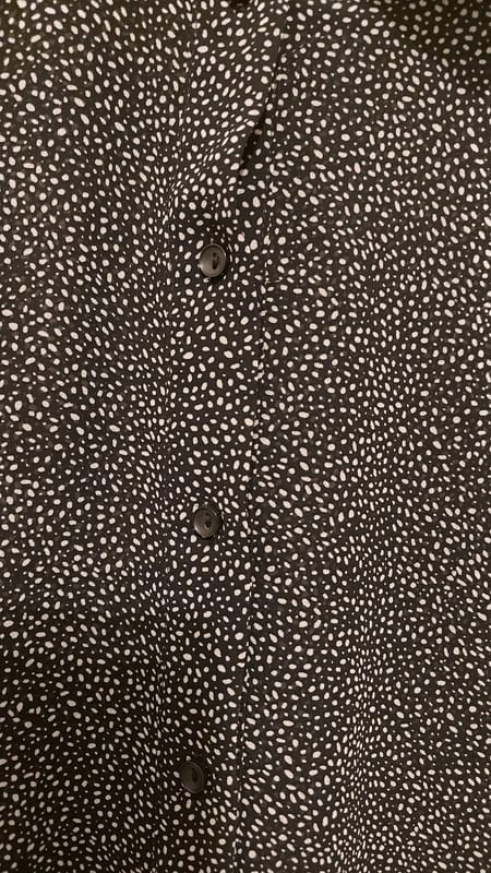 Damen Ärmellose Bluse mit Punktmuster, schwarz-weiß – Größe S – Bild 3 von 4