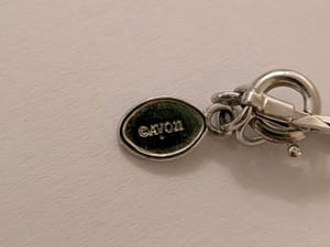 Damen Vintage Avon Silberne Halskette mit Quaste – Lariat-Stil – Bild 5 von 5