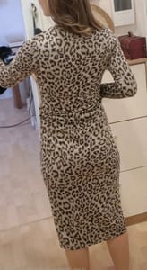 Damen Xs. Leopardenmuster Midikleid langarm – Größe XS – Bild 8 von 12