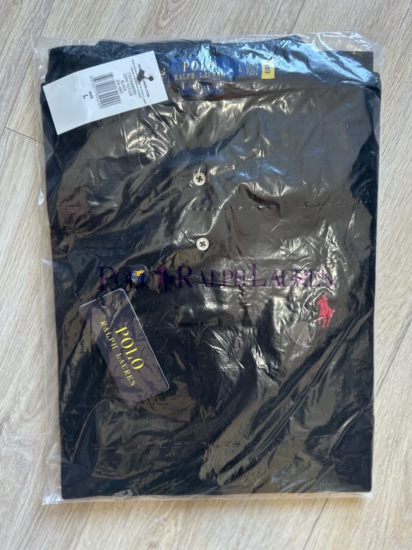 Herren Schwarzes Polo-Shirt – Neu mit Etikett Größe L