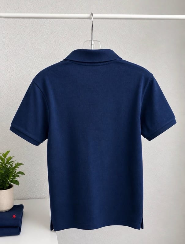 Herren dunkle blau Polo-Shirt – Neu mit Etikett – Größe L – Bild 3 von 5