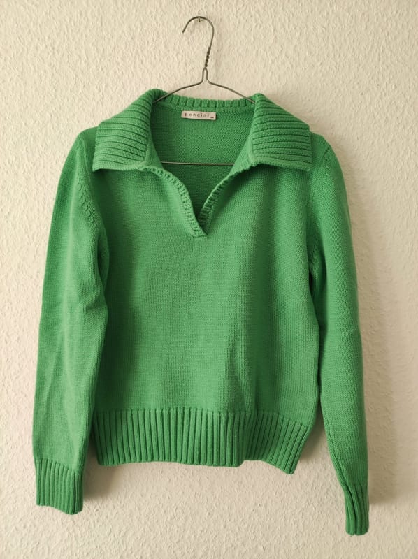 Damen Strickpullover mit Merinowolle grün
