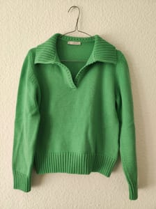 Damen Strickpullover mit Merinowolle grün