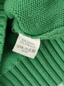 Damen Strickpullover mit Merinowolle grün – Bild 4 von 4