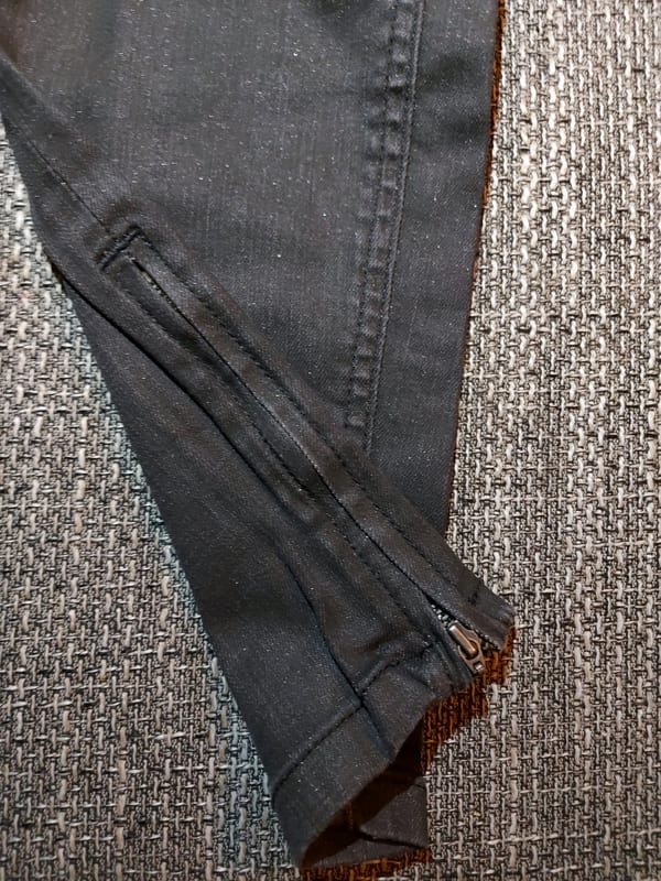 Damen Glitzer Jeans Hose – Größe XXS – Schwarz – Bild 2 von 2