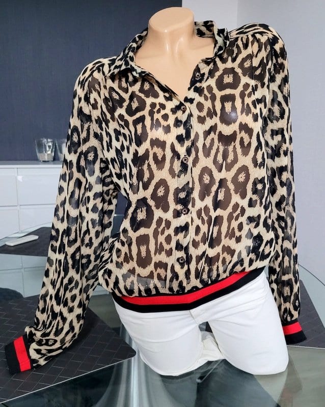 Damen Gr S Bluse v. Mode Italy – Braun – Bild 5 von 10